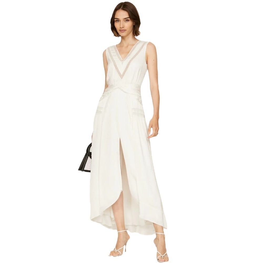 Self portrait white vintage look maxi dress - Picture 2 of 12